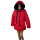 Madden Girl Womens Juniors' Faux-Fur Lined Hooded Polyester Puffer Coat Red Medium Affordable Designer Brands
