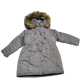 Madden Girl Womens Juniors' Faux-Fur Trim Hooded Anorak Parka Coat Silver Grey 2XL Affordable Designer Brands