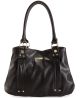 Marc Fisher First Class 3 Compartment Black Satchel Handbag front Affordable Designer Brands 