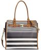 Marc Fisher Crossroads Belted White Black Tote