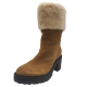 Marc Fisher Women Willoe Suede with Sheepskin Collar Boots Medium Natural 8M from Affordable Designer Brands