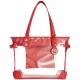 Marc Fisher Clear Large Clear Red Tote 