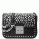 Michael Kors Studded Sloan Medium Chain Shooulder Handbag Black