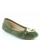 Michael Kors Womens Saffiano Moccasin Flats Shoes Olive 9M from Affordabledesignerbrands.com