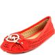 Michael Kors Fulton Moccasin Flats Shoes Coral Reef Red 7.5M from Affordable Designer Brands