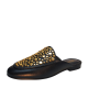 Michael Kors Women's Leather Mule Sandals Farrow Slip On Gold Studded Flats Shoes Black 6M from Affordable Designer Brands