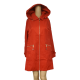 Michael Kors Women's Hooded Raincoat Cotton Scarlet Red Large Affordable Designer Brands