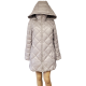 Marc New York  Womens Diamond Quilt Hooded Puffer Coat Grey Medium Affordable Designer Brands