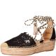 Nanette Lepore Women's  Bitsy Flatform Espadrilles Sandals Shoes Black 8M Affordable Designer Brands