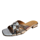 Naturalizer Women Ashford Leather Slide Sandals with elastic goring for comfort Affordable Designer Brands