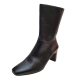 Naturalizer Womens  Shoes Platt Leather Zipper Mid Calf Boots Black 7.5M from Affordable Designer Brands