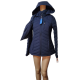 Nautica Womens Hooded Stretch Packable Puffer Polyester Coat Navy Seas Blue Small Affordable Designer Brands