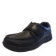 Nunn Bush Men's Leather Shoes Cam-Strap Moc-Toe Lightweight Black Tumble 8 from Affordable Designer Brands
