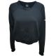 Nike Cropped French Terry Training Sweatshirt Charcoal Black Medium
