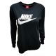 Nike Sportswear Long-Sleeve Logo Sweatshirt Charcoal Black XSmall