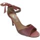 Nina Vinnie Evening Sandals  with Ankle Straps Leather Sole and Jewel Embellishment Sweet Rose 7.5M Affordable Designer Brands