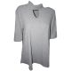 Ny Collection Mock-Neck Swing Top Gray Large