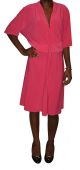 Ny Collection Plus Size Short-Sleeve Knotted Raspberry Dress 1X