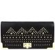 Olivia And Joy OJ44637 Allery Black Clutch Handbag front Affordable Designer Brands