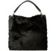 Olivia And Joy St. Monica Double Handle Black Fur Hobo handbag 