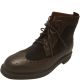 Polo Ralph Lauren Men's Nickson Wingtip Boots Dark Brown two tone 7.5 D  Affordable Designer Brands