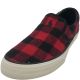 Polo Ralph Lauren Men's Thorton Check Sneakers Black Red 9.5D from Affordabledesignerbrands.com