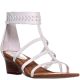 Lauren Ralph Lauren Womens Strappy Meira Wedge Sandals White 8M Affordable Designer Brands