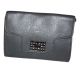 Rampage Clasp Clutch Crossbody Handbag Teal Grey front Affordable Designer Brands 