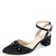 Rialto Marjorie Floral Embellished Block-Heel Pointed Toe Pumps Black 8M from Affordable Designer Brands