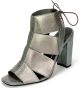 Rialto Mirabella T-Strap Block-Heel Gladiator Dress Sandals Pewter Grey 5M from Affordable Designer Brands