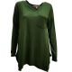 Rebellious One Juniors Long Sleeves Asymmetrical-Hem Pock Sweatshirt Olive Fatigue Green Large