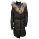 RUDSAK Jasmine Asiatic Raccoon-Fur-Trim Belted Puffer Coat front from Affordable Designer Brands
