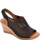 Rockport Women's Briah Perforated Slingback Wedge Sandals Black 6 W from Affordable Designer Brands
