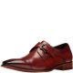 Stacy Adams Men's Kimball Cap-toe Monk-Strap Leather Loafer Chesnut 10.5 M from Affordabledesignerbrands.com