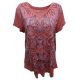 Style & Co Paisley Print Textured T-shirt Lipstick Orange XLarge front from affordabledesignerbrands.com