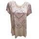 Style & Co Faded Scarf Graphic Tee Shirt Pink Large front from Affordable Designer Brands