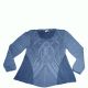 Style & Co Women Cotton Patterned Sweater Blue Combo Large Affordable Designer Brands