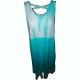 Style & Co Colorblocked Sleeveless Maxi Dress Tie Dye Aqua Affordable Designer Brands large front 