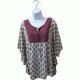Style & Co Printed Dolman-Sleeve Top Day Dream Stone XLarge Affordable Designer Brands