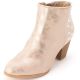 Style & Company Jazzella Ankle Block-Heel Booties Gold Lead 7.5M from Affordable Designer Brands