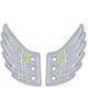 Shwings Pair of Sneaker Wing Accessori Silver Wings ONE SIZE from Affordabledesignerbrands.com