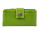 Stella & Max Tab Slim Lime Green Clutch Handbag Front Affordable Designer Brands