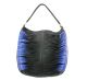 berts Fan Black Blue Hobo Handbag