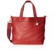 Tommy Hilfiger Signature Pebbled Leather Convertible Red Tote Front From Affordable Designer Brands