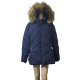 Tommy Hilfiger Womens Faux-Fur-Trim Hooded Puffer Polyester Coat Navy XLarge from Affordable Designer Brands