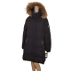 Tommy Hilfiger Womens Faux-Fur-Trim Puffer Coat Polyester Black Large Affordable Designer Brands