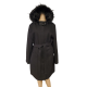 Tommy Hilfiger Womens Hooded Faux-Fur-Trim Belted Wool Coat Black XXLarge Affordable Designer Brands