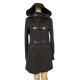 Tommy Hilfiger Womens Hooded Toggle Wool Coat Black XS from Affordable Designer Brands