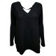 Thalia Sodi Asymmetrical Tunic Sweater Medium Black