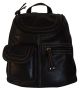 Tignanello Mulitpocket Leather Black Backpack Front From Affordable Designer Brands